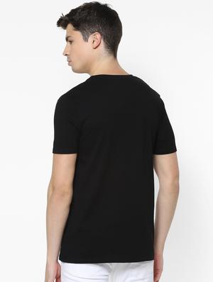 black chest print t-shirt - 17542459 - Standard Image - 3