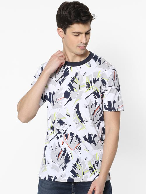 white printed t-shirt - 17542466 - Standard Image - 1