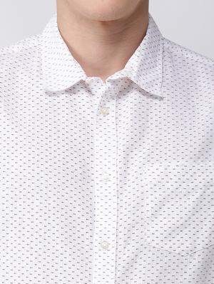 white printed casual shirt - 17542489 - Standard Image - 6