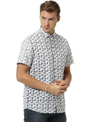 white printed casual shirt - 17542492 - Standard Image - 2