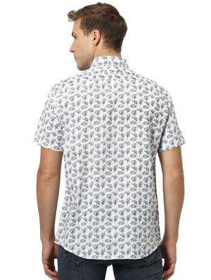 white printed casual shirt - 17542492 - Standard Image - 3