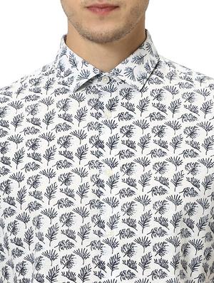 white printed casual shirt - 17542492 - Standard Image - 5