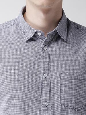 grey self design casual shirt - 17542572 - Standard Image - 5