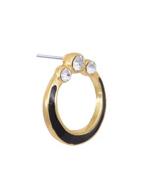 white metal studs earring - 17542745 - Standard Image - 4