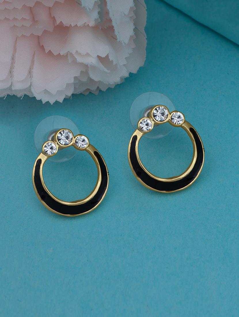white metal studs earring - 17542745 - Zoom Image - 1