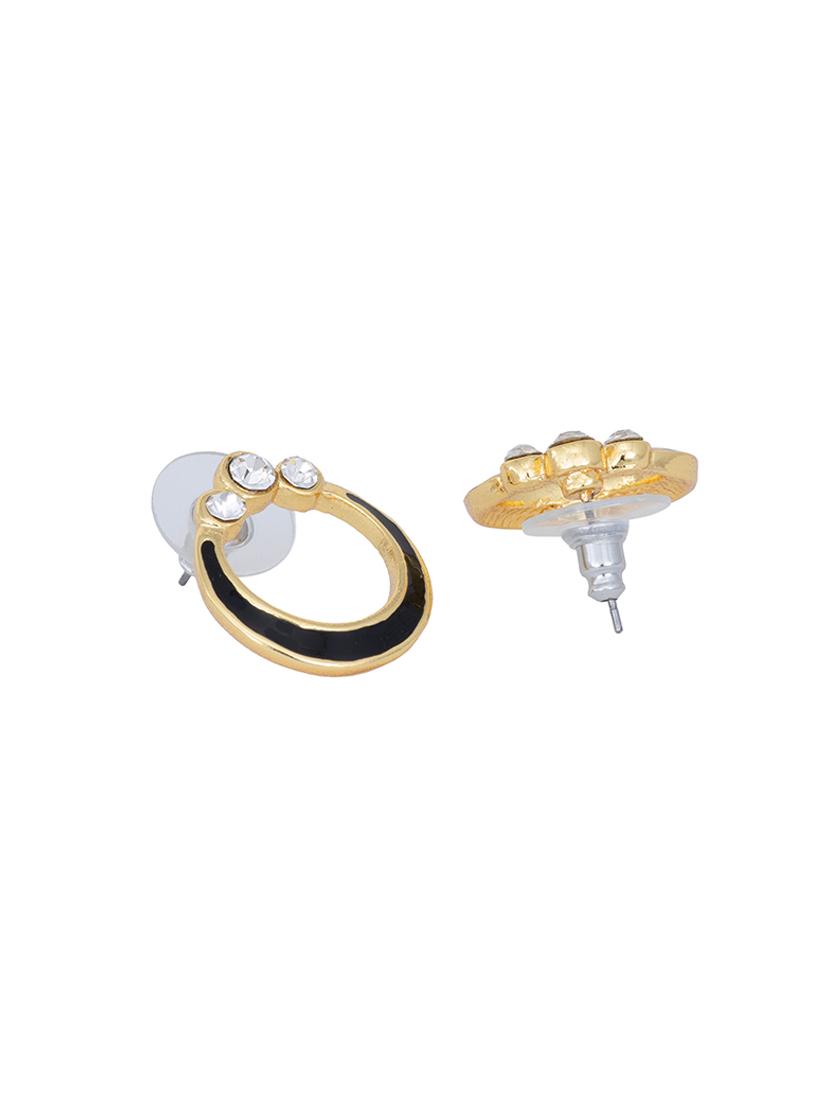 white metal studs earring - 17542745 - Zoom Image - 3