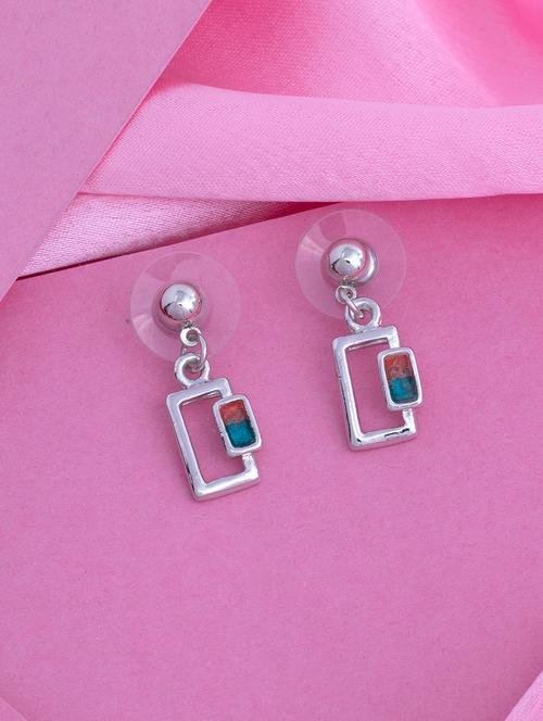 red metal drop earring - 17542746 - Standard Image - 1