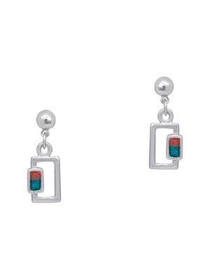 red metal drop earring - 17542746 - Standard Image - 2