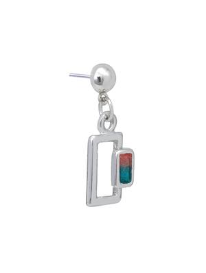 red metal drop earring - 17542746 - Standard Image - 4