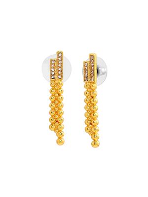 gold metal studs earring - 17542751 - Standard Image - 3