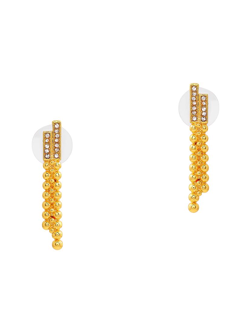 gold metal studs earring - 17542751 - Zoom Image - 2
