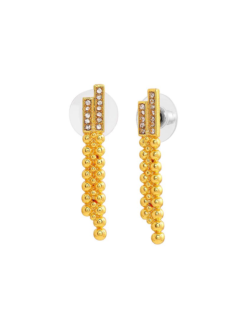 gold metal studs earring - 17542751 - Zoom Image - 3