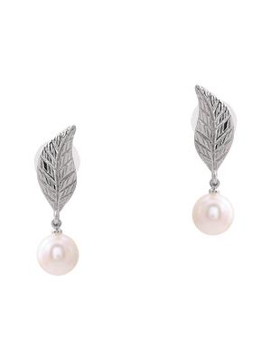white metal drop earring - 17542755 - Standard Image - 3