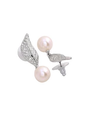 white metal drop earring - 17542755 - Standard Image - 4