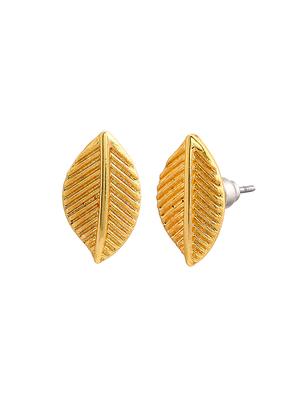 gold metal studs earring - 17542760 - Standard Image - 3