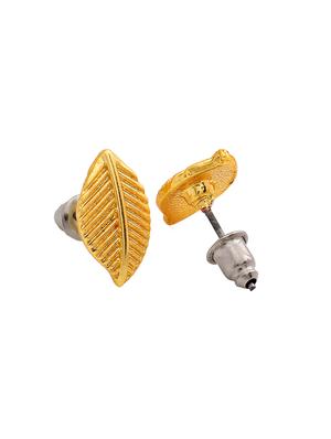 gold metal studs earring - 17542760 - Standard Image - 4
