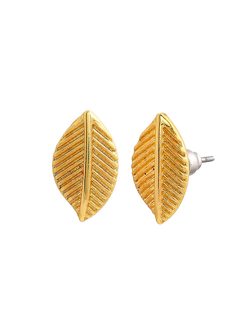 gold metal studs earring - 17542760 - Zoom Image - 3