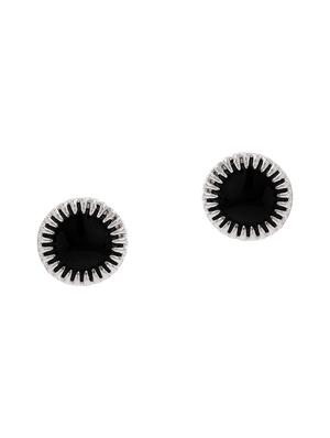 black metal studs earring - 17542761 - Standard Image - 3