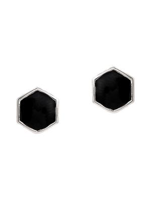 black metal studs earring - 17542763 - Standard Image - 2