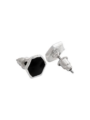 black metal studs earring - 17542763 - Standard Image - 4