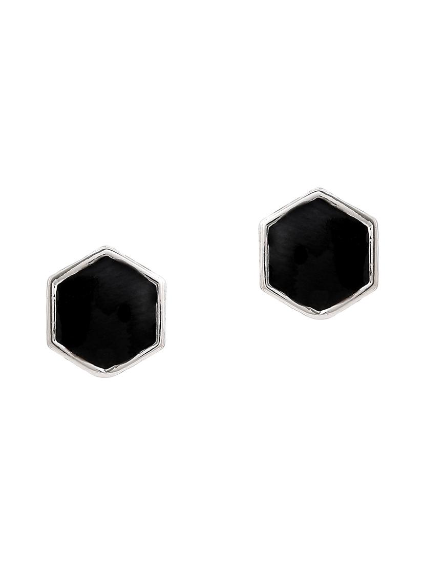 black metal studs earring - 17542763 - Zoom Image - 2
