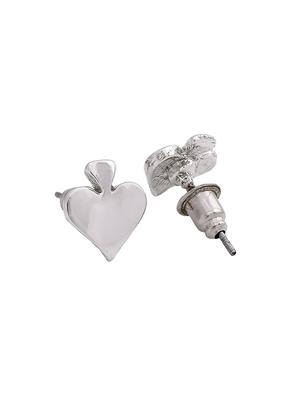 silver metal studs earring - 17542765 - Standard Image - 4