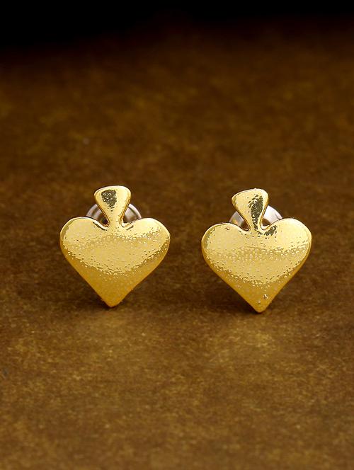 gold metal studs earring - 17542766 - Standard Image - 1