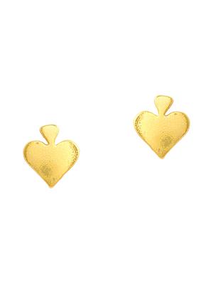 gold metal studs earring - 17542766 - Standard Image - 2