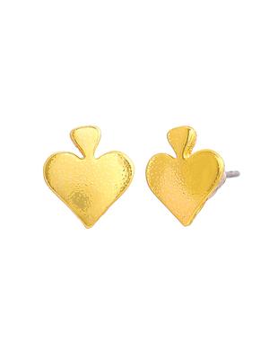 gold metal studs earring - 17542766 - Standard Image - 3
