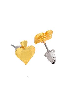 gold metal studs earring - 17542766 - Standard Image - 4
