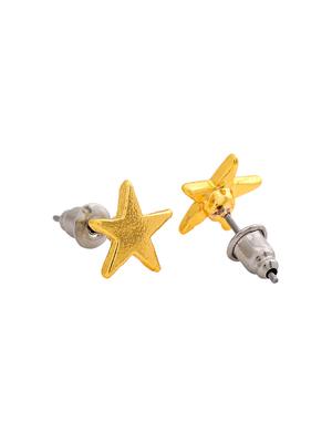 gold metal studs earring - 17542768 - Standard Image - 4