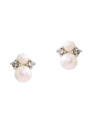 white metal studs earring - 17542769 - Standard Image - 2