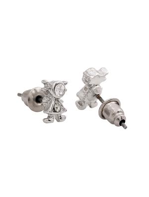 silver metal studs earring - 17542771 - Standard Image - 4