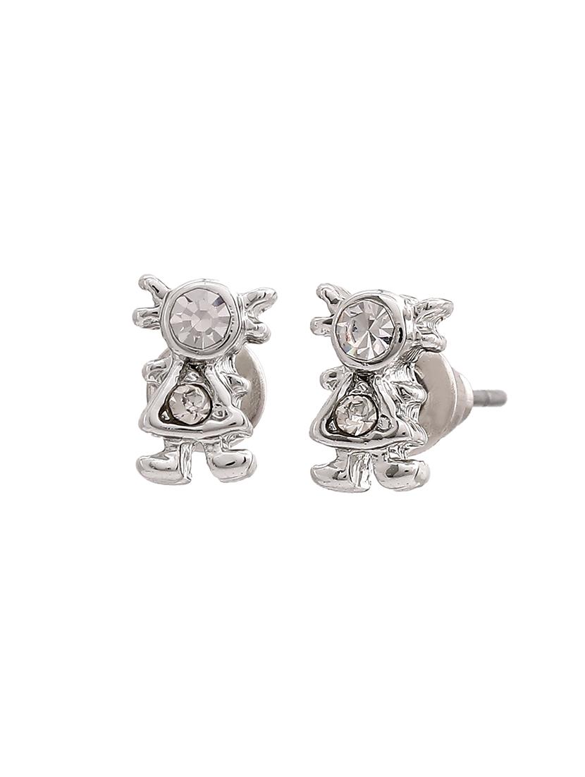 silver metal studs earring - 17542771 - Zoom Image - 3