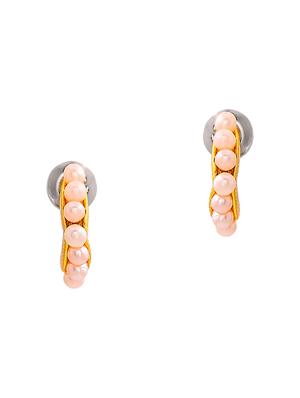 gold metal studs earring - 17542773 - Standard Image - 2