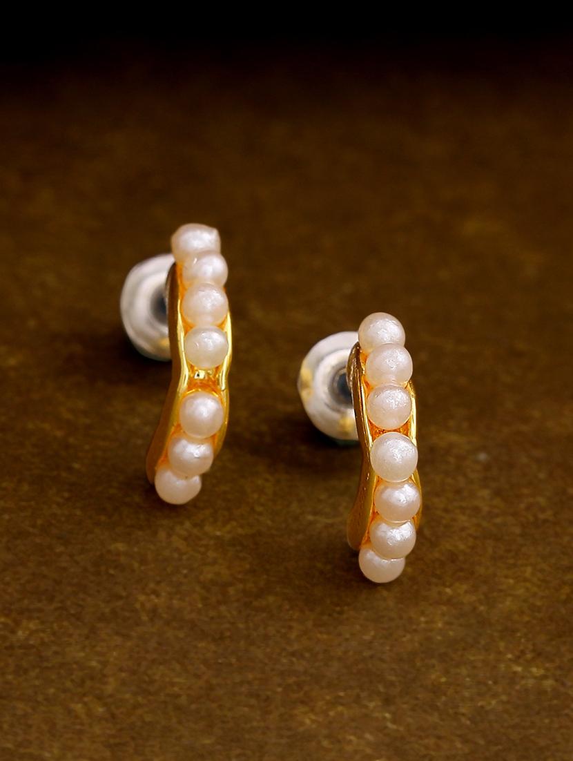 gold metal studs earring - 17542773 - Zoom Image - 1