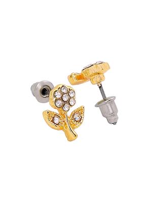 gold metal studs earring - 17542774 - Standard Image - 2