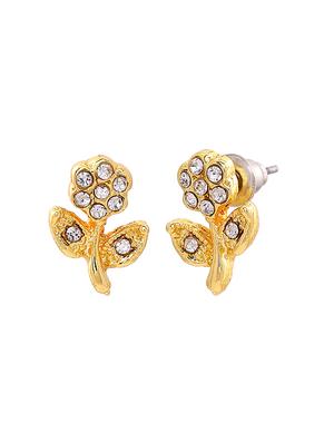 gold metal studs earring - 17542774 - Standard Image - 3