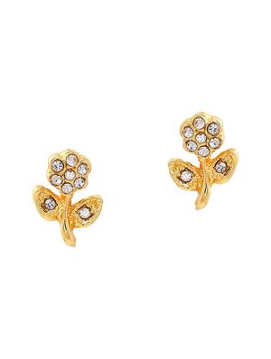 gold metal studs earring - 17542774 - Standard Image - 4