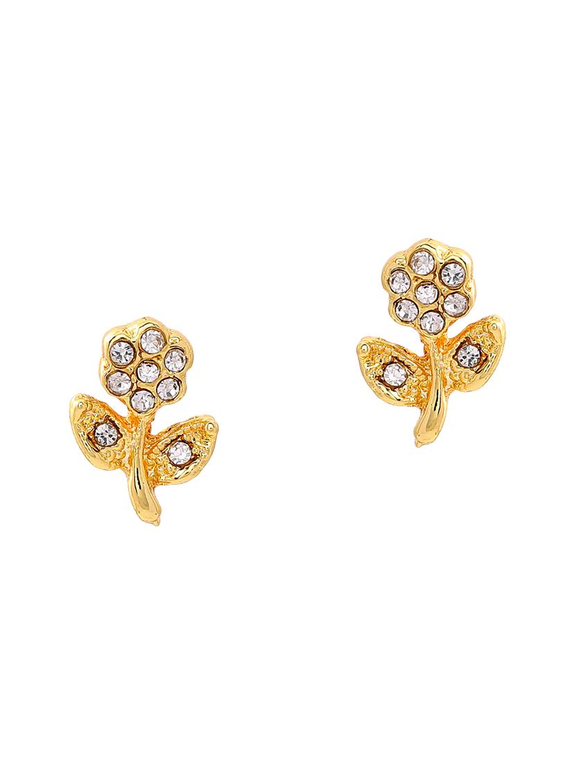 gold metal studs earring - 17542774 - Zoom Image - 4
