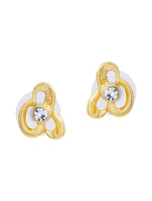 gold metal studs earring - 17542778 - Standard Image - 3