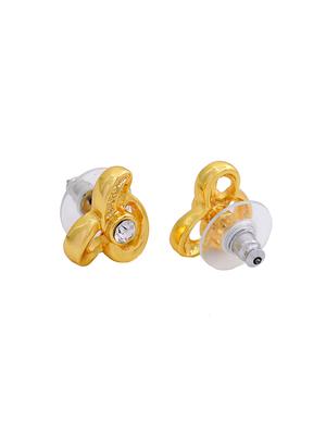 gold metal studs earring - 17542778 - Standard Image - 4