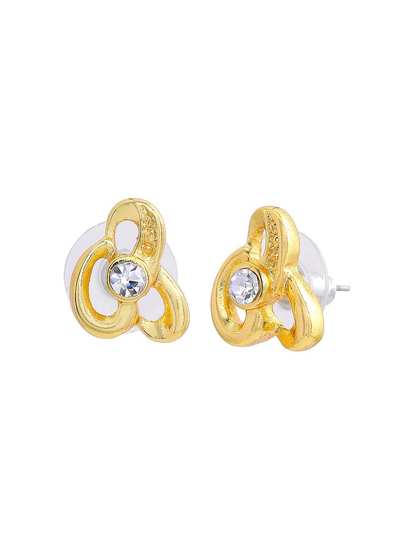 gold metal studs earring - 17542778 - Zoom Image - 2
