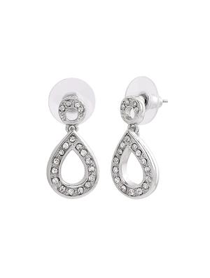 silver metal drop earring - 17542782 - Standard Image - 3