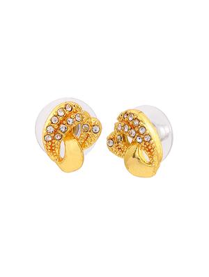 gold metal studs earring - 17542785 - Standard Image - 3