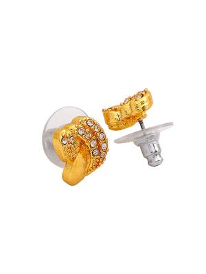 gold metal studs earring - 17542785 - Standard Image - 4