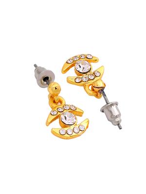 gold metal drop earring - 17542789 - Standard Image - 4