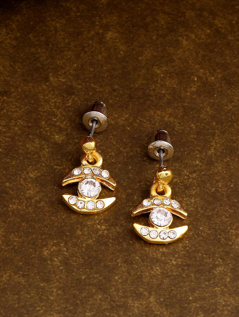 gold metal drop earring - 17542789 - Zoom Image - 1