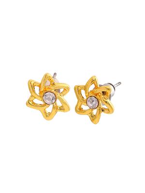 gold metal studs earring - 17542790 - Standard Image - 3