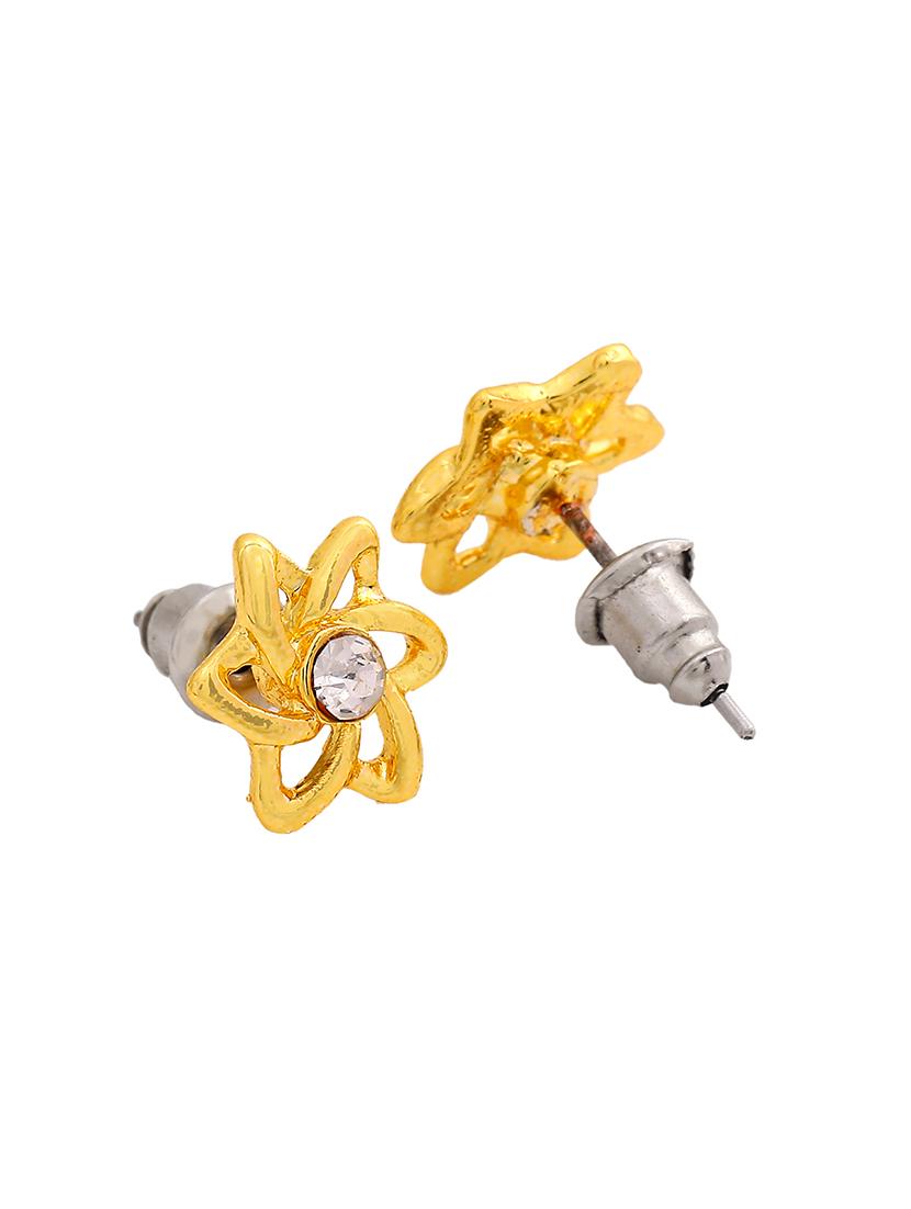 gold metal studs earring - 17542790 - Zoom Image - 4